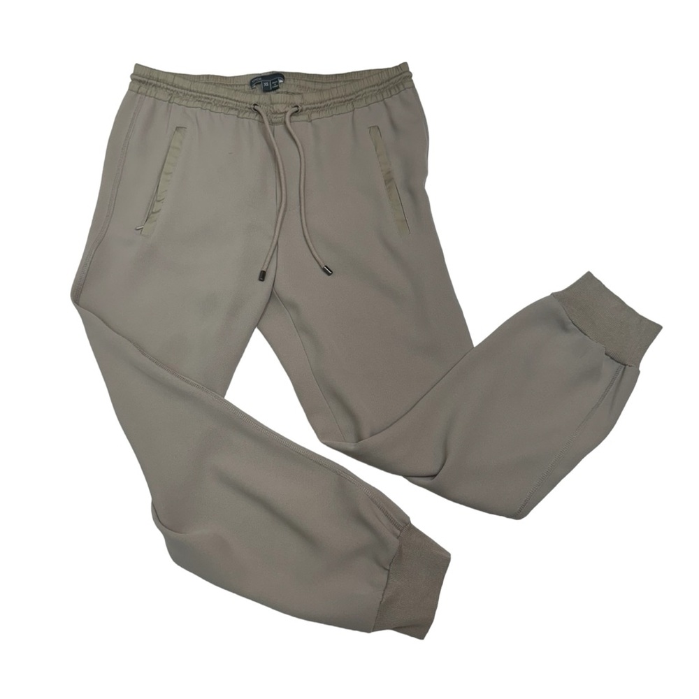 Vince Beige Drawstring Ribbed Cuff Trouser Joggers Size XS